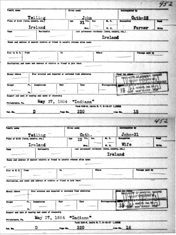 [FMP John & Kate Pennsylvania, Philadelphia Passenger Lists, 1800-1948]